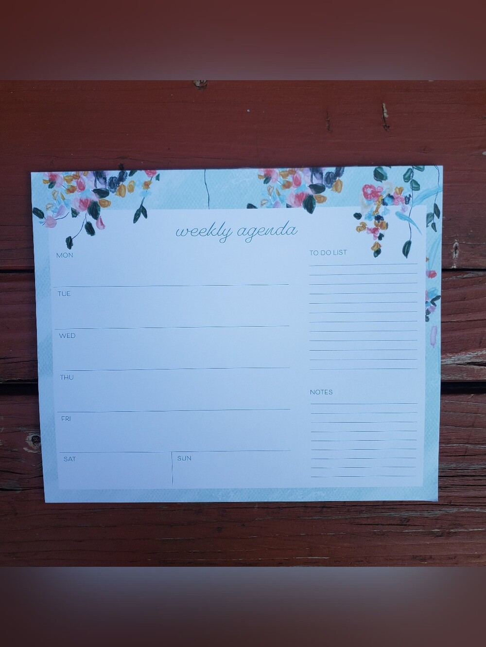 (70) Sheets - Weekly Planner Agenda (Floral) 12”x10” By Gartner Studios